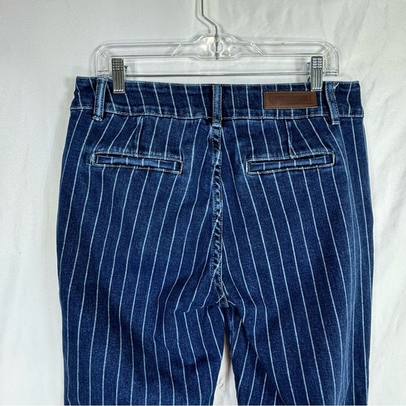 Rock & Roll Denim High Rise Striped Trouser Jeans -Long - Picture 4 of 7